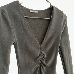 Zara Black Long Sleeve Dress